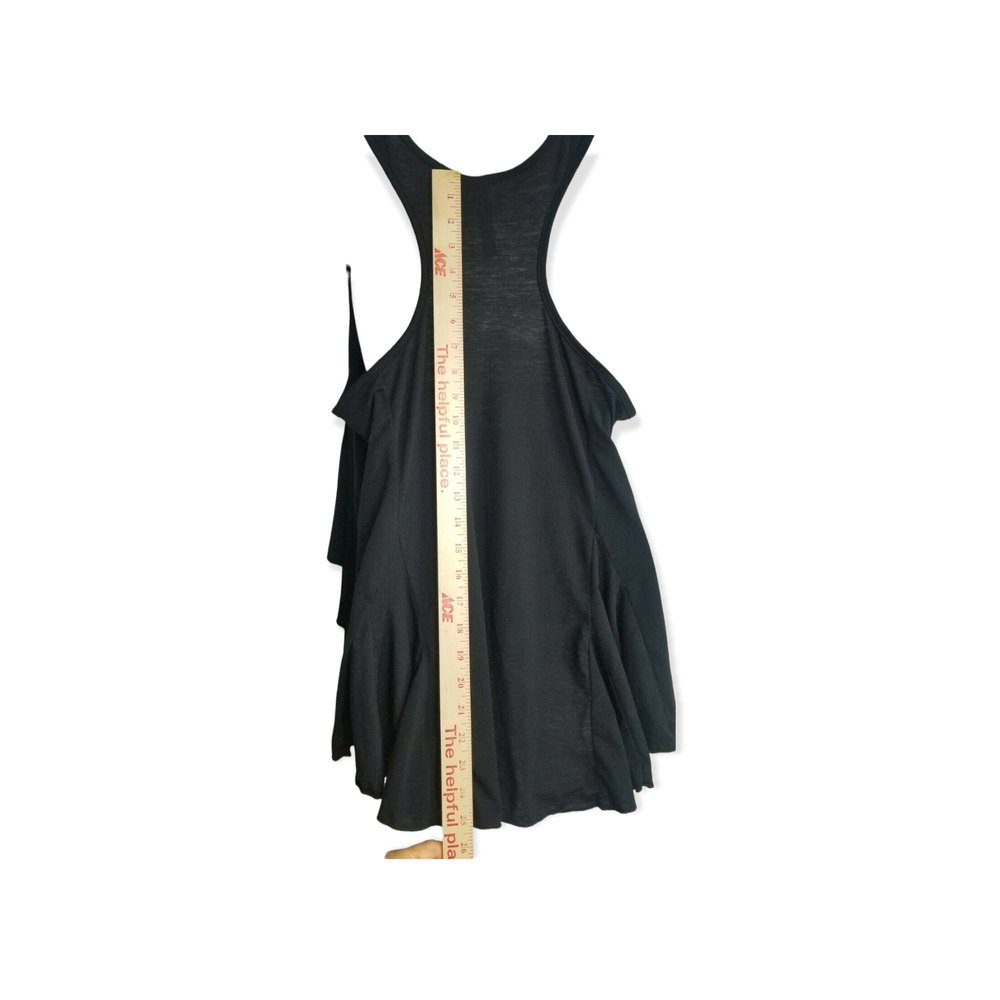 4/$25 EYESHADOW Black Boho Sleeveless Swing Vest Womens M Rhinestones & Pearls - Picture 8 of 12